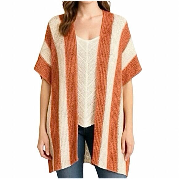 Maurices XL Orange Cream Crochet Knit Cardigan - Picture 1 of 11